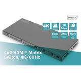 Digitus 4K HDMI Switch, 4x2 grau, 4K/60Hz
