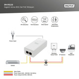 Digitus Gigabit Active 802.3at PoE Midspan, PoE-Injektor weiß