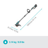GARDENA Akku-Rasentrimmer PowerTrim 30/18V P4A grau/türkis, Li-Ion Akku 4Ah, POWER FOR ALL ALLIANCE