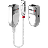 Lindy USB 1.1 Cat.6 Extender, USB-Extender silber, 50m