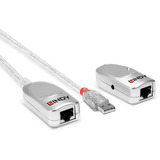 Lindy USB 1.1 Cat.6 Extender, USB-Extender silber, 50m
