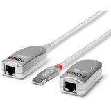 Lindy USB 1.1 Cat.6 Extender, USB-Extender silber, 50m