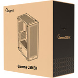 Ocypus Gamma C50 , Tower-Gehäuse schwarz, Tempered Glass