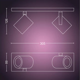 Philips HUE White & Color Ambiance Argenta 2er-Spot, LED-Leuchte weiß