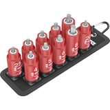 Wera Belt B VDE 1 Zyklop Steckschlüsseleinsatz-Satz, 3/8" rot, 10-teilig, mit Haltefunktion