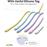 goobay USB 2.0 Silikonkabel weiß, USB-C Stecker > USB-C Stecker weiß, 1,5 Meter, PD 60 Watt