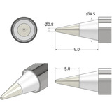 iFixit FixHub Lötspitze konisch-spitz, Lötkolben silber