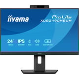 iiyama ProLite XUB2490HSUH-B2, LED-Monitor 60.5 cm (24 Zoll), schwarz (matt), FullHD, IPS, Webcam, Mikrofon, USB-Hub, 100Hz Panel