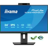 iiyama ProLite XUB2490HSUH-B2, LED-Monitor 60.5 cm (24 Zoll), schwarz (matt), FullHD, IPS, Webcam, Mikrofon, USB-Hub, 100Hz Panel