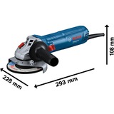 Bosch Professional Winkelschleifer GWS 12-125 Professional + Diamant-Trennscheibe blau, 1.200 Watt