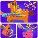 Fisher-Price MEGA BLOKS Musikspaß Bauernhoftiere, Konstruktionsspielzeug 