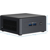 Intel® NUC 11 Pro Kit NUC11TNHv5, Barebone schwarz, ohne Betriebssystem
