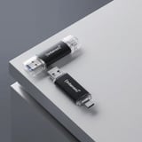 Intenso Twist Line 64 GB, USB-Stick anthrazit/transparent, USB-A 3.2 Gen 1, USB-C 3.2 Gen 1