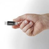 Intenso Twist Line 64 GB, USB-Stick anthrazit/transparent, USB-A 3.2 Gen 1, USB-C 3.2 Gen 1