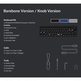 Keychron Q9 Barebone ISO, Gaming-Tastatur grau, Hot-Swap, Aluminiumrahmen, RGB