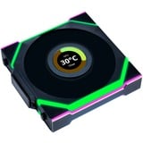 Lian Li UNI FAN SL120 LCD Wireless Reverse, Gehäuselüfter schwarz, 124.5 mm