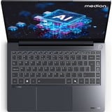 Medion SPRCHRGD 14 S2 (MD62722), Notebook grau, Intel® Core™ Ultra 7 258V, Intel® Arc™ Graphics 140V, 32 GB LPDDR5X, 1 TB (1 TB SSD), Windows 11 Home 64-Bit