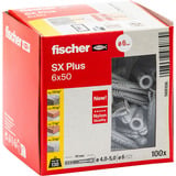 fischer Spreizdübel SX Plus 6x50 hellgrau, 100 Stück