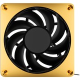 Alphacool Apex Stealth Metal Power 120mm Lüfter 3000rpm, Gehäuselüfter gold/schwarz, 120 mm