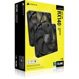 Corsair iCUE LINK RX140 Dual, Gehäuselüfter schwarz, 2er Pack, 140 mm