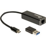 Inter-Tech USB Adapter Argus IT-732, USB-C Stecker > RJ-45 Buchse schwarz, 10/100/1.000/2.500 Mbit/s