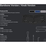 Keychron Q10 Barebone ISO Knob, Gaming-Tastatur grau, Alice Layout, Hot-Swap, Aluminiumrahmen, RGB