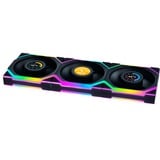 Lian Li UNI FAN SL120 LCD Wireless Reverse 3er-Pack inkl. Controller, Gehäuselüfter schwarz, 124.5 mm