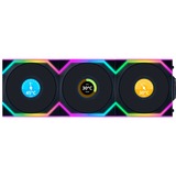 Lian Li UNI FAN SL120 LCD Wireless Reverse 3er-Pack inkl. Controller, Gehäuselüfter schwarz, 124.5 mm