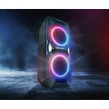 Medion Life PE-1 Pure Partylautsprecher schwarz, Bluetooth, UKW Radio, Lichteffekte, Karaoke