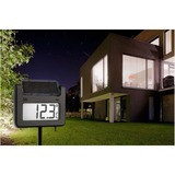 TFA Digitales Gartenthermometer mit Solarbeleuchtung AVENUE silber