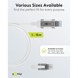 goobay Ethernet-Adapterkabel USB-A 3.2 Gen1 > RJ-45, Slim weiß, 1 Meter