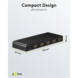 goobay HDMI Splitter 1 auf 4 (4K @ 30Hz) schwarz