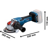 Bosch X-LOCK Akku-Winkelschleifer BITURBO GWX 18V-15 P Professional solo, Ø 125mm blau/schwarz, ohne Akku und Ladegerät