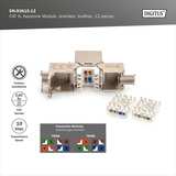 Digitus CAT 6A Keystone Modul geschirmt werkzeugfrei 12 Stk., Keystone-Modul 