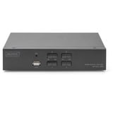Digitus KVM Switch DispalyPort 4x1, KVM-Switch schwarz
