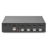 Digitus KVM Switch DispalyPort 4x1, KVM-Switch schwarz