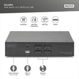 Digitus KVM Switch DispalyPort 4x1, KVM-Switch schwarz