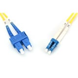 Digitus LWL Patchkabel, Duplex, LC > SC Stecker, Singlemode OS2 gelb, 10 Meter
