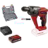 EINHELL Power X-Change Akku-Bohrhammer TE-HD 18 Li, 18 Volt rot/schwarz, Li-Ion Akku 4,0 Ah Plus, mit Bohrer-Meißel-Set