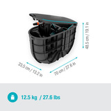 GARDENA Undercover Schlauchbox RollUp M, 20 Meter, Schlauchtrommel schwarz/türkis
