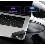 ICY BOX IB-HUB1436-CPD 4-Port USB 3.2 Gen 2, USB-Hub schwarz