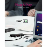 ICY BOX IB-HUB1436-CPD 4-Port USB 3.2 Gen 2, USB-Hub schwarz