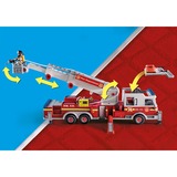 PLAYMOBIL 70935 City Action Feuerwehr-Fahrzeug: US Tower Ladder, Konstruktionsspielzeug mehrfarbig, Mit Licht, Sound und funktionierender Wasserkanone