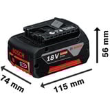 Bosch 18V Profi Set, 5 Werkzeuge (GBH 18V-26, GSB 18V-65, GSA 18V-LI, GWS 18V-11, GLI 18V-1200 C), Werkzeug-Set blau, 3x Li-Ion Akku 5,0Ah, in XL-BOXX