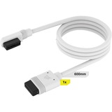 Corsair iCUE LINK Slim-Kabel, 600mm, 90° abgewinkelt weiß, 1 Stück