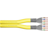 Digitus Professional Cat.7a S/FTP Verlegekabel Duplex, Cca gelb, 500 Meter Trommel