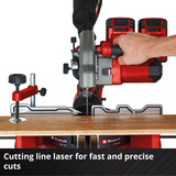 EINHELL Akku-Zug-Kapp-und Gehrungssäge TE-SM 36/8 L Li-Solo, 36Volt (2x18V) rot, ohne Akku und Ladegerät