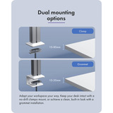 ICY BOX Damond Stand 666, Monitorhalterung silber