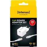 Intenso Power Adapter W30C GaN + C315C USB-C Kabel, Ladegerät weiß, 30 Watt