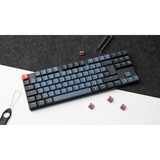 Keychron K1 Pro, Gaming-Tastatur schwarz/blaugrau, DE-Layout, Gateron Low Profile 2.0 Mechanical Red, Hot-Swap, Aluminiumrahmen, RGB